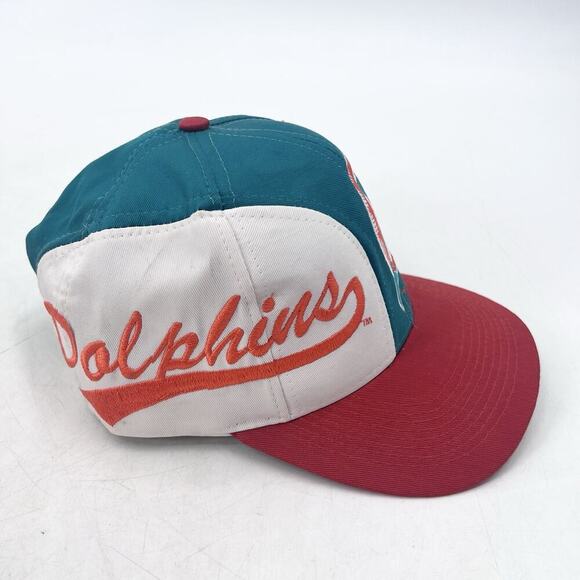 Vintage 90s Miami Dolphins Logo Official NFL Snapback Hat Cap - Picture 3 of 10